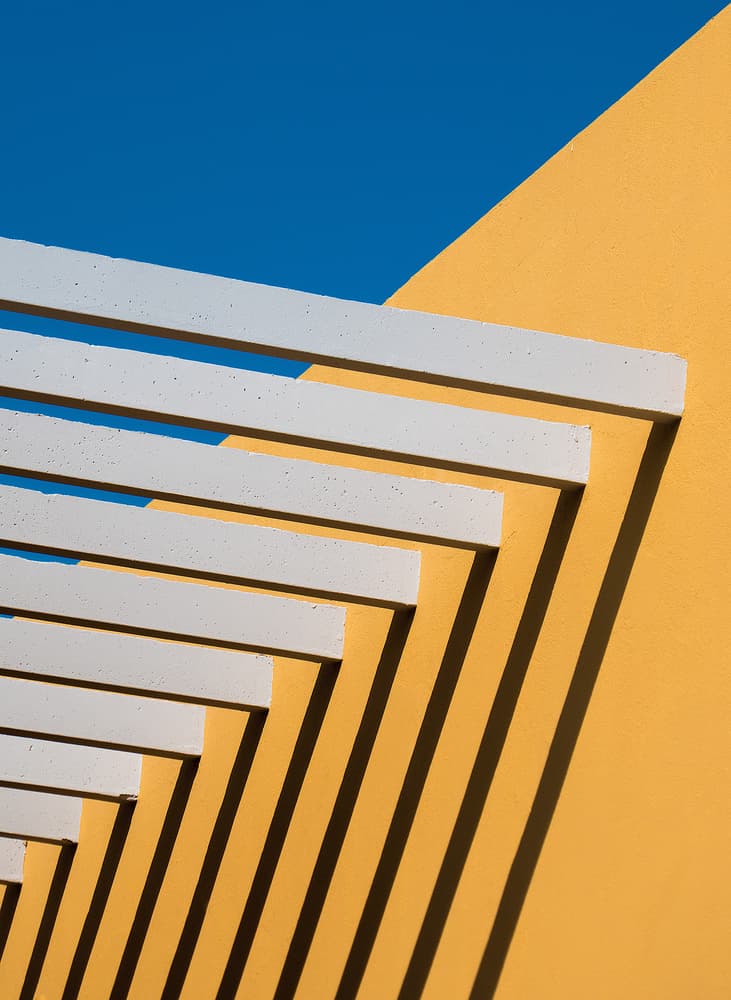 Abstract Yellow Geometry by Adolfo Urrutia — canvas wall art