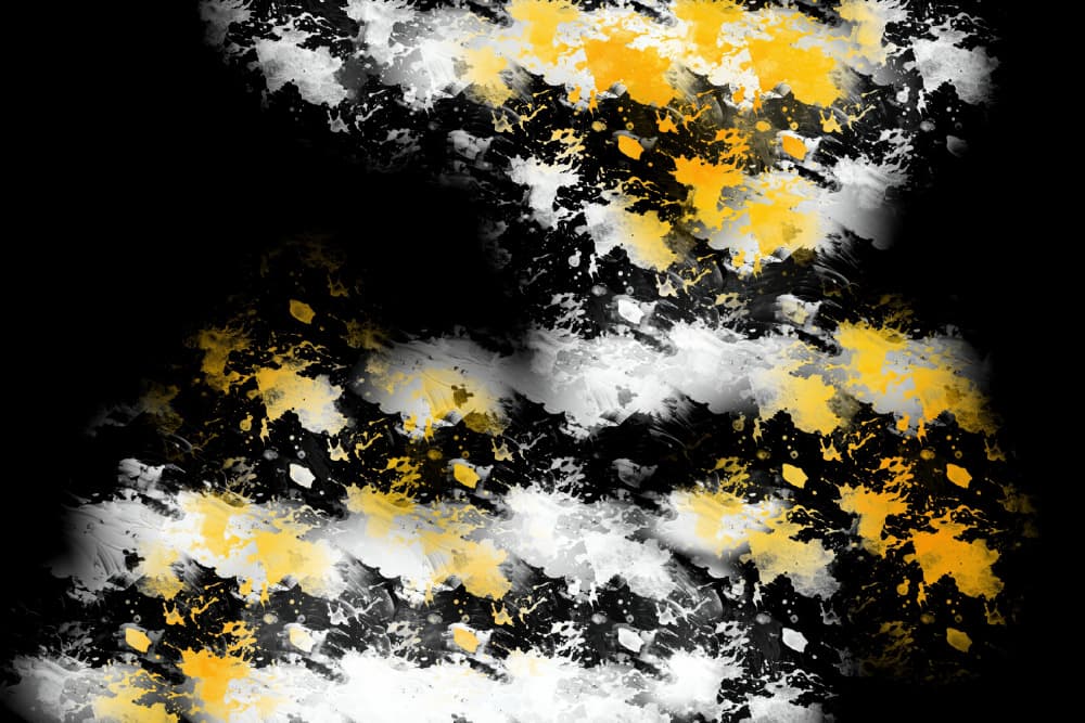 Dynamic Gold Splatter by Rafal Kulik — canvas wall art