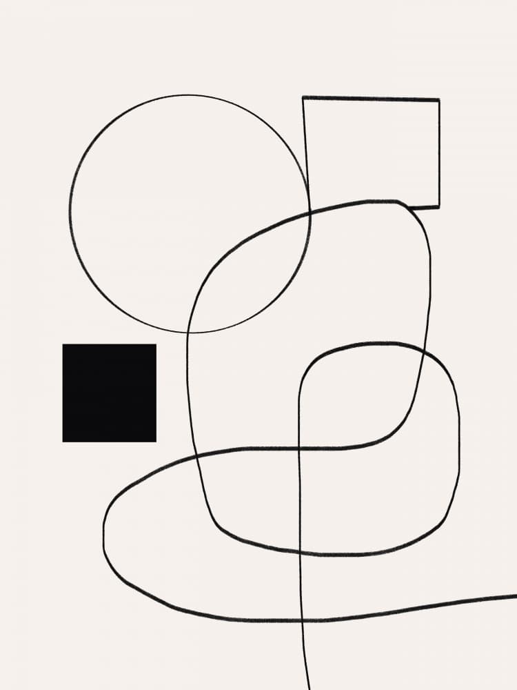 Modern Abstract Lines by Little Dean — canvas wall art