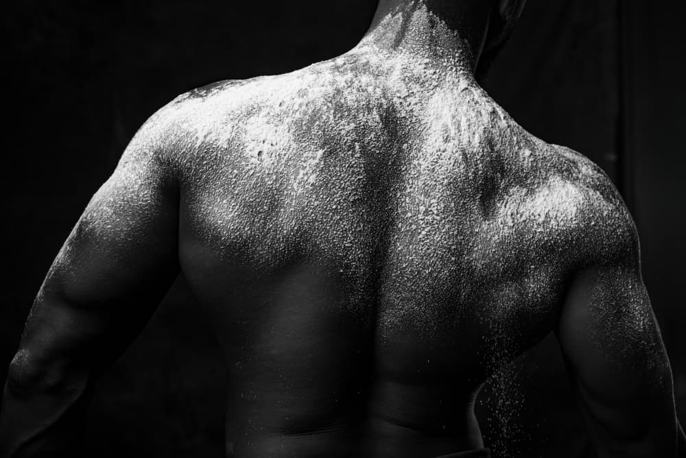 Powerful Back With Chalk by Jonathan L — canvas wall art