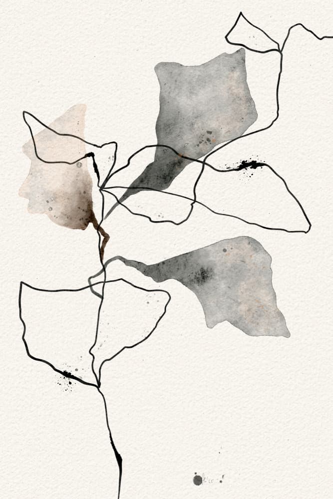 Abstract Botanical Study by Ankie Kooi — canvas wall art