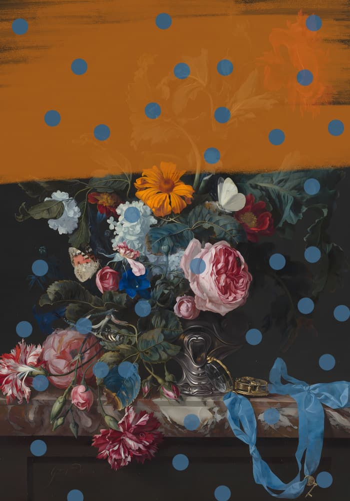 Vibrant Polka Dot Flowers by The Art Concept — canvas wall art