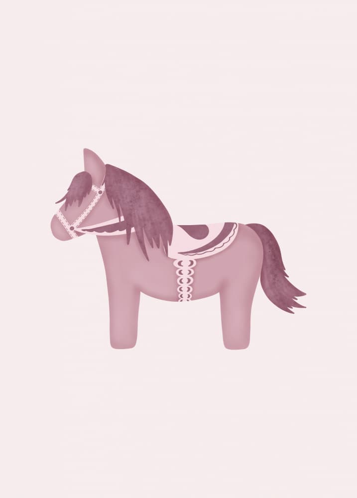 Sweet Pink Pony by Aminah Eleonora — canvas wall art