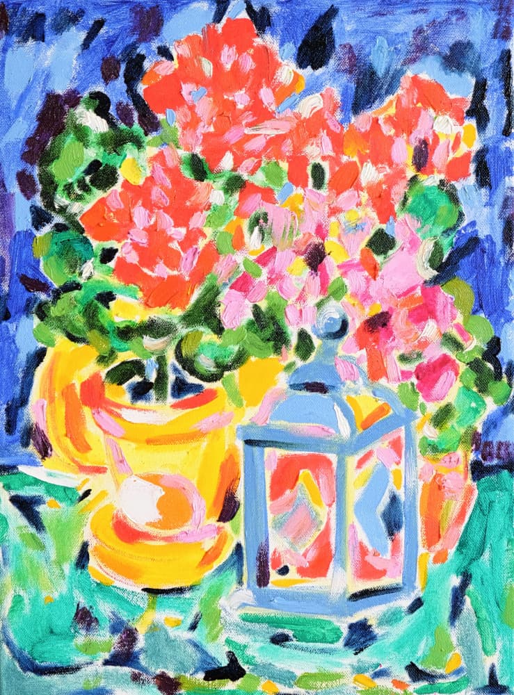 Vibrant Floral Still Life by Tamara Jare — canvas wall art