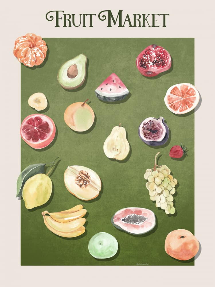 Colorful Harvest by Emel Tunaboylu — canvas wall art