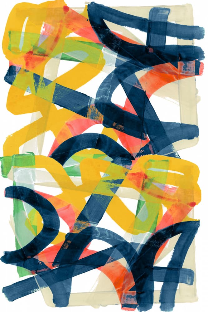 Vibrant Abstract Strokes by cartissi — canvas wall art