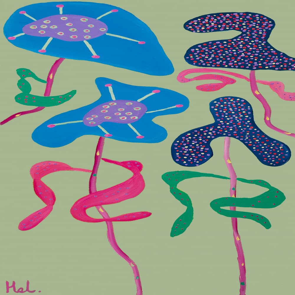 Whimsical Garden Plants by Helen Joynson — canvas wall art