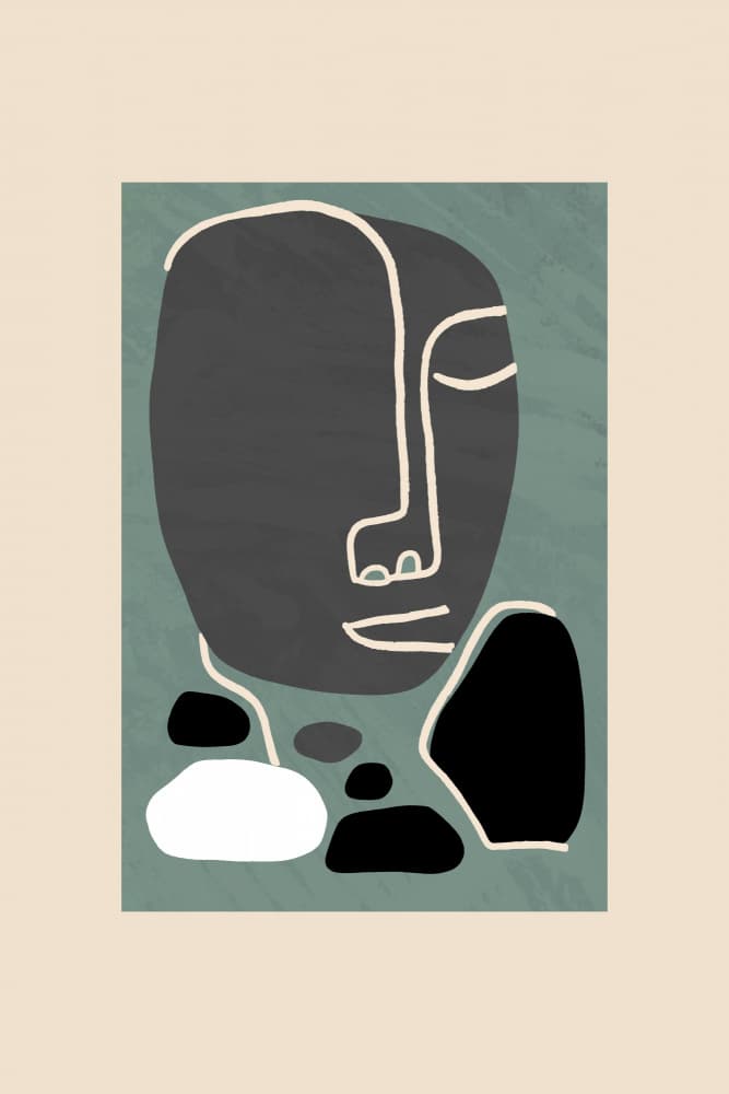 Serene Abstract Portrait by cartissi — canvas wall art