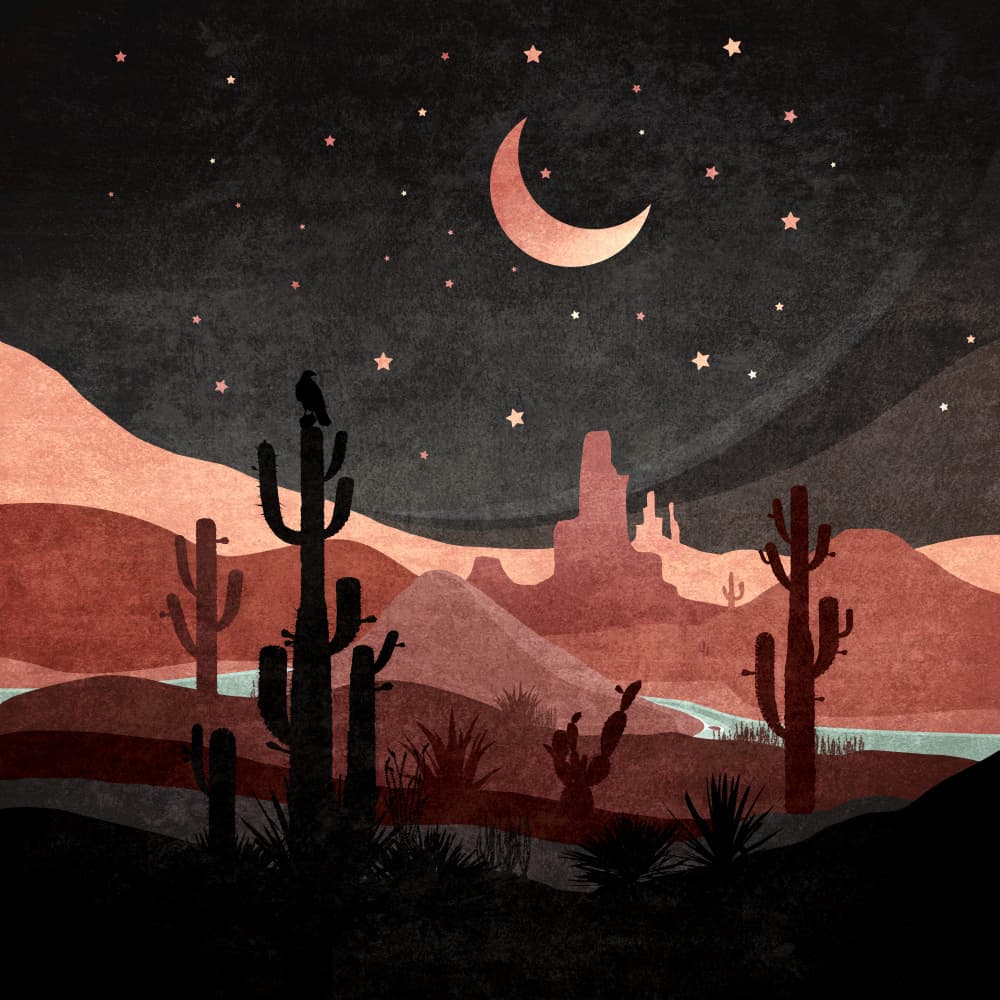 Desert Moon Dream by Emel Tunaboylu — canvas wall art