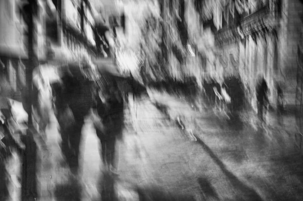 Blurred City Motion by Antonio Grambone — canvas wall art