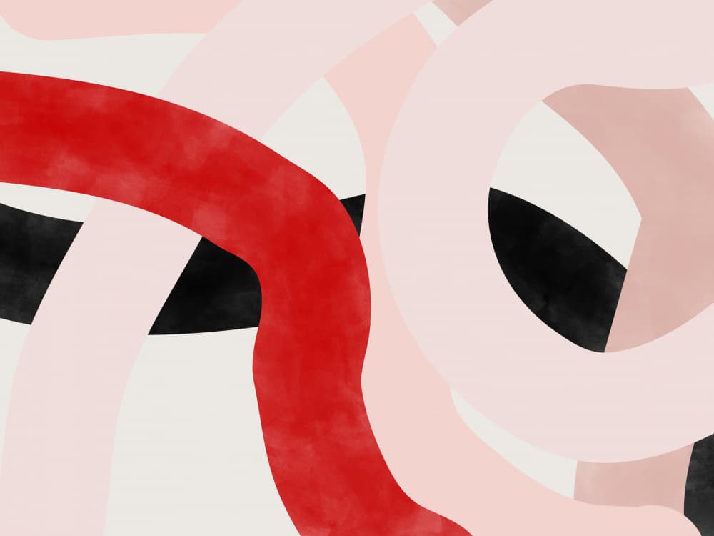 Abstract Flowing Shapes by Elena Ristova — canvas wall art