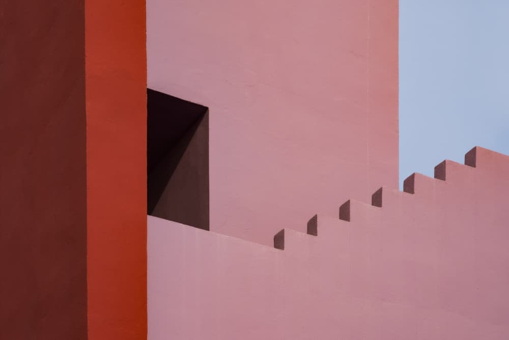 Geometric Pink Steps by Linda Wride — canvas wall art