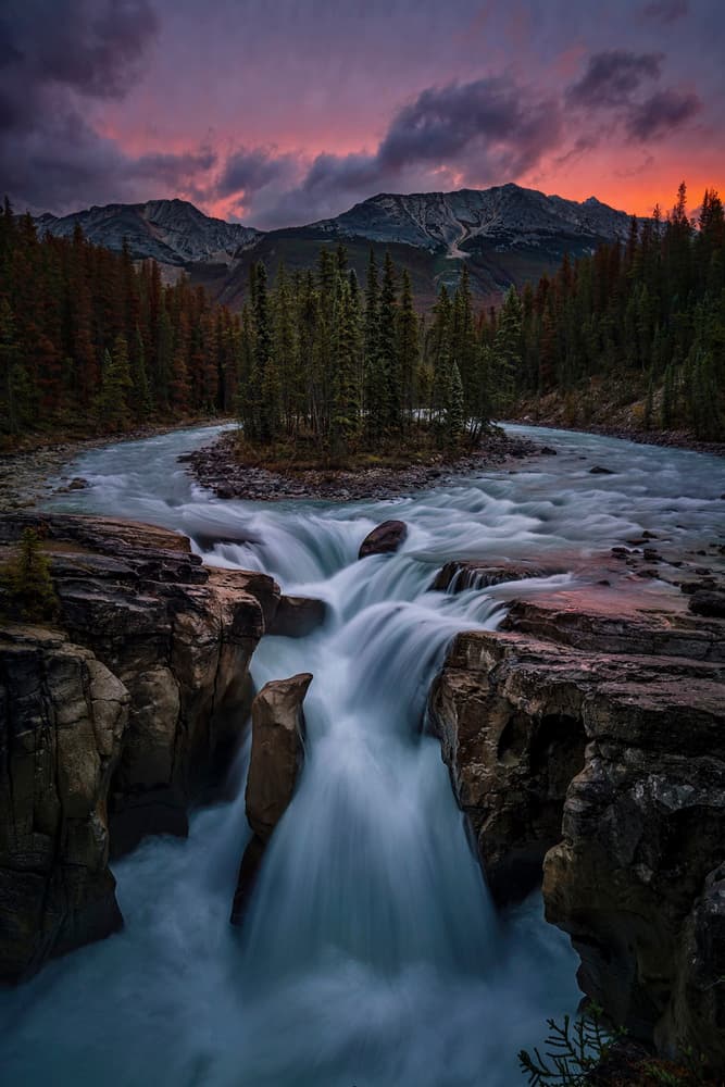 Dramatic River Falls by Lydia Jacobs — canvas wall art