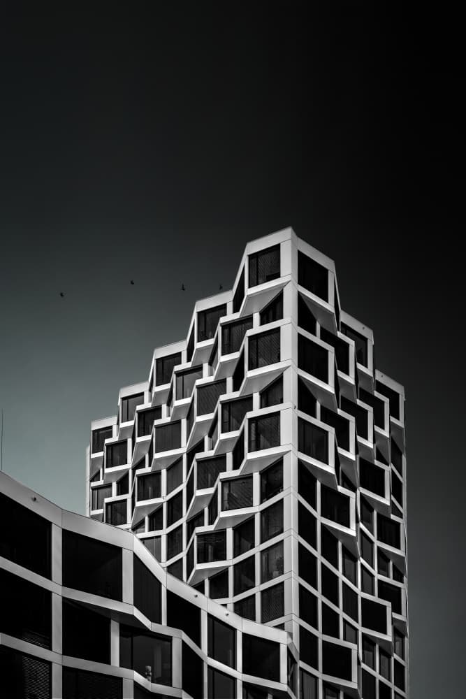 Geometric Skyscraper Design by Margit Lisa Pinggera — canvas wall art