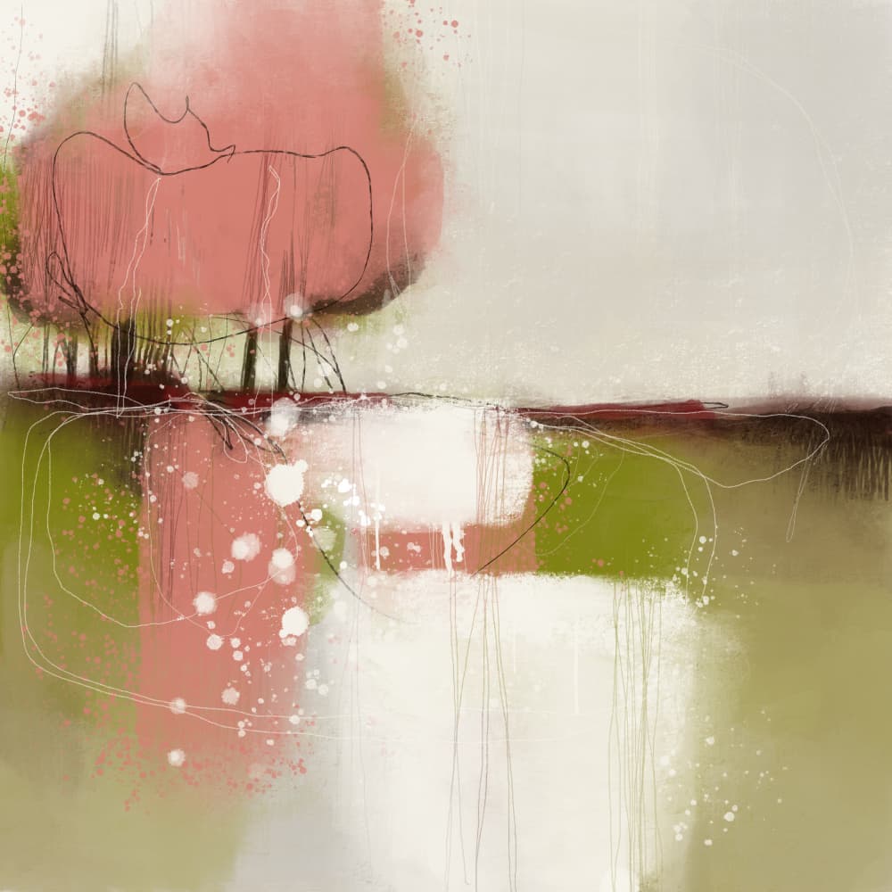 Serene Abstract Landscape by MANSI SAXENA — canvas wall art