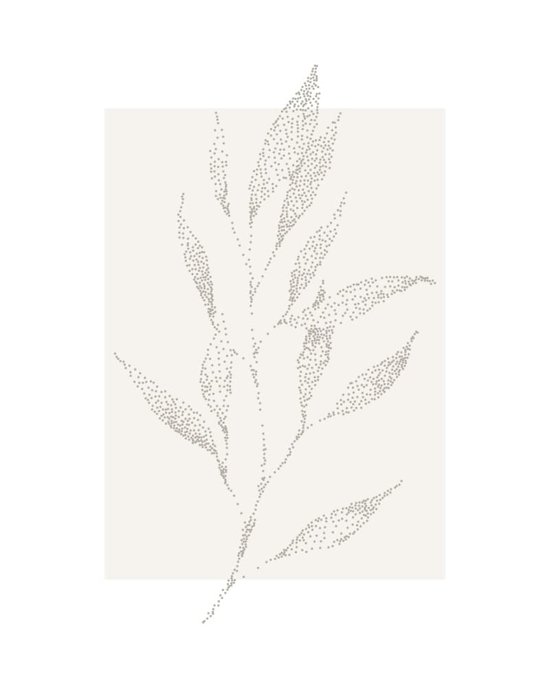 Dotted Botanical Branch by KsanaKalpa — canvas wall art