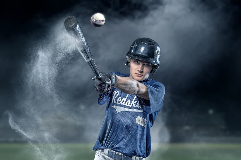 Baseball Power Swing by Marcel Egger — canvas wall art