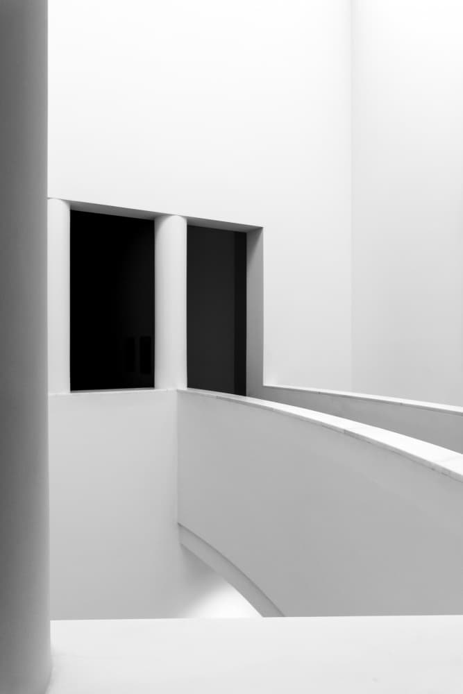 Minimalist White Architecture by Heike Wolters-Wrase — canvas wall art