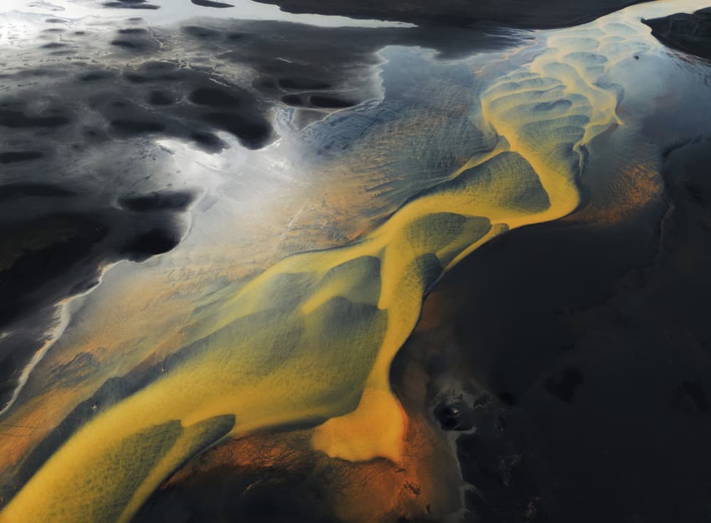 Vibrant Braided River Abstract by queverenislandia.es — canvas wall art