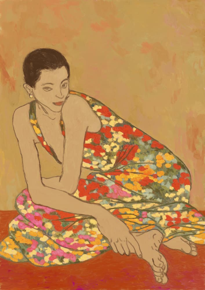 Flower dress by NKTN — canvas wall art