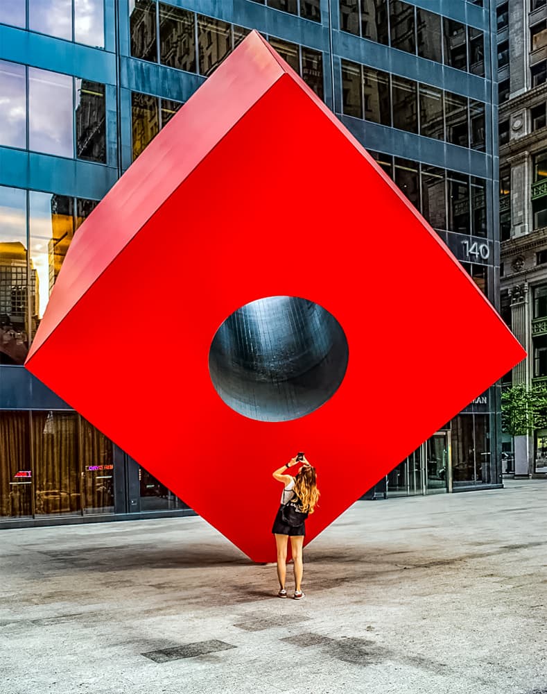 Bold Red City Sculpture by Patrick Compagnucci — canvas wall art