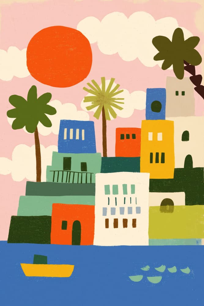 Vacationisland by Treechild — canvas wall art