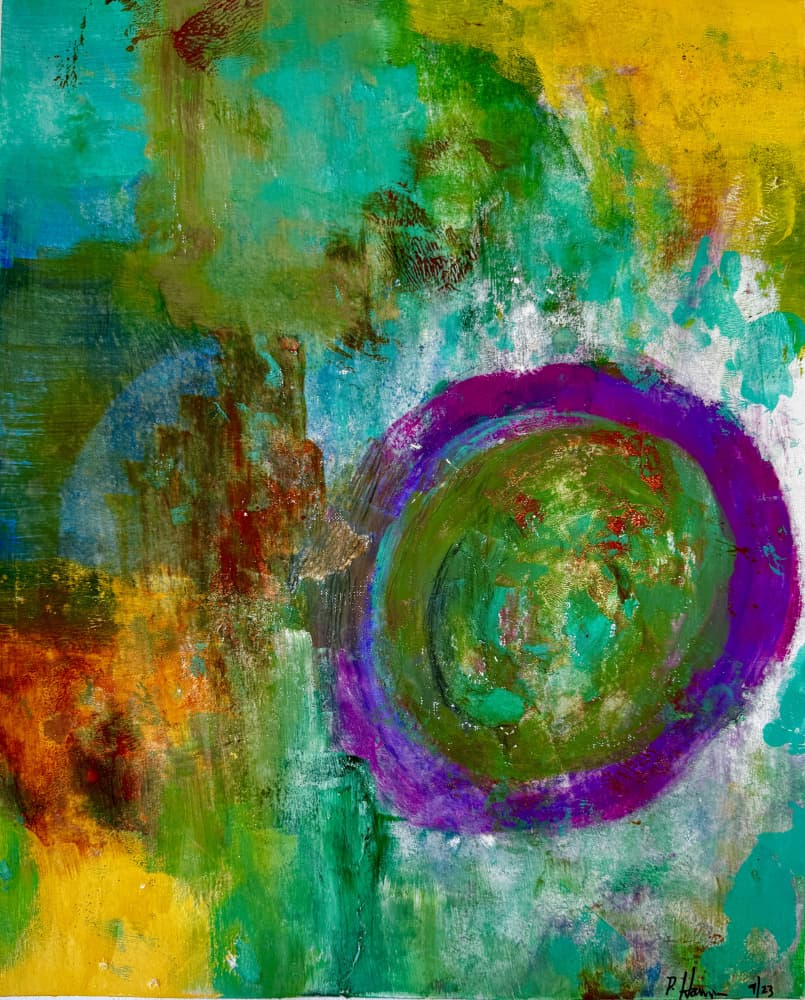 Vibrant Abstract Circle by Preston Harmon — canvas wall art