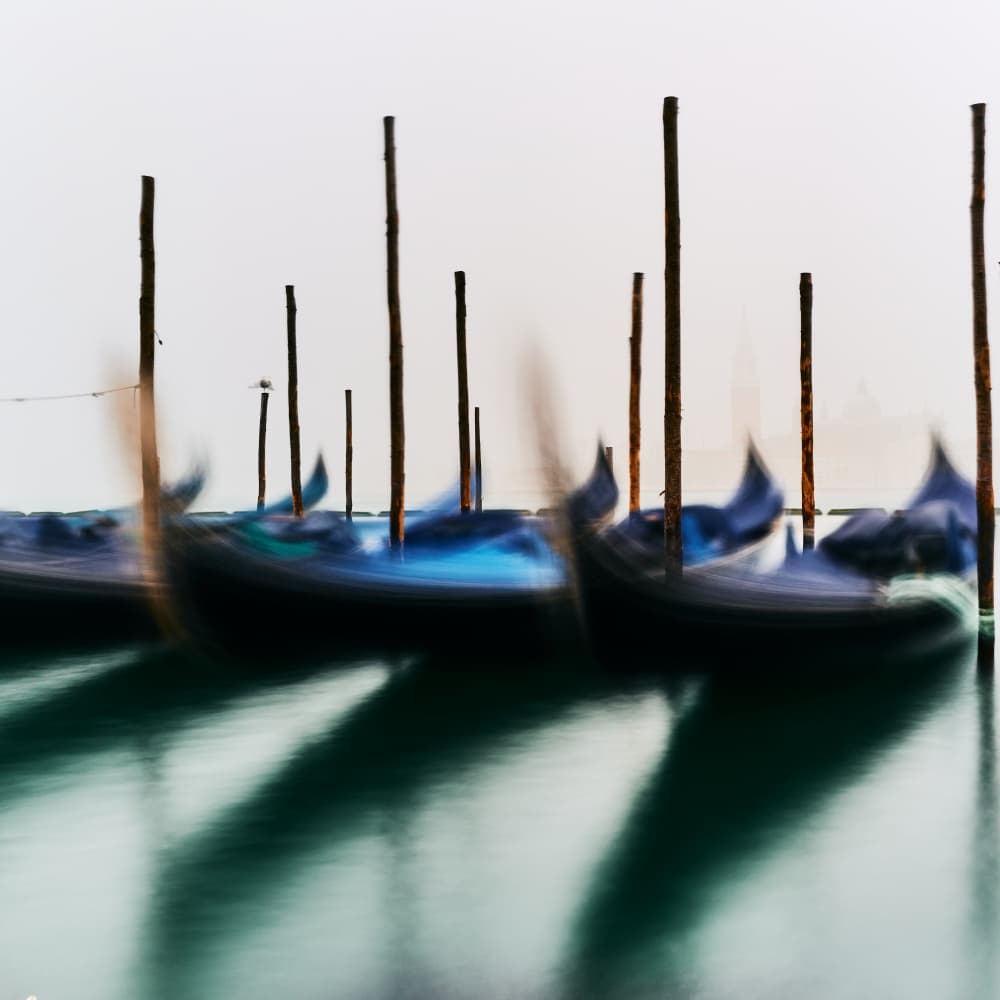 Venetian Gondola Serenity by Stefan Buder — canvas wall art