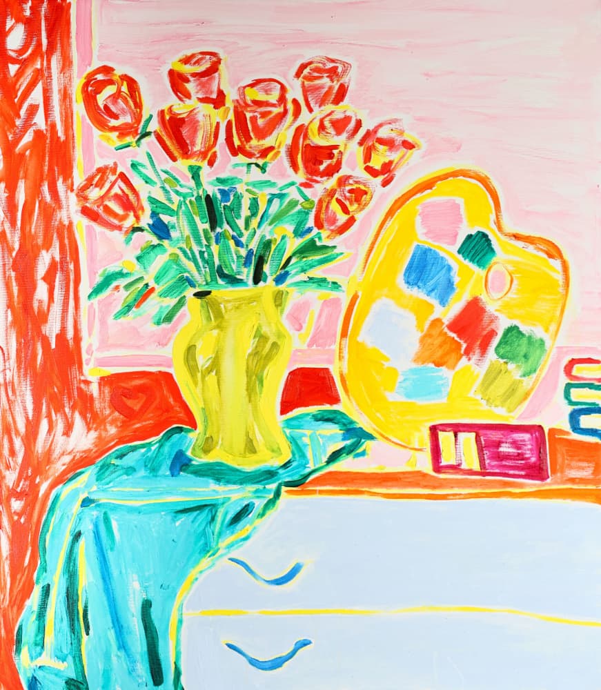 Vibrant Floral Still Life by Tamara Jare — canvas wall art