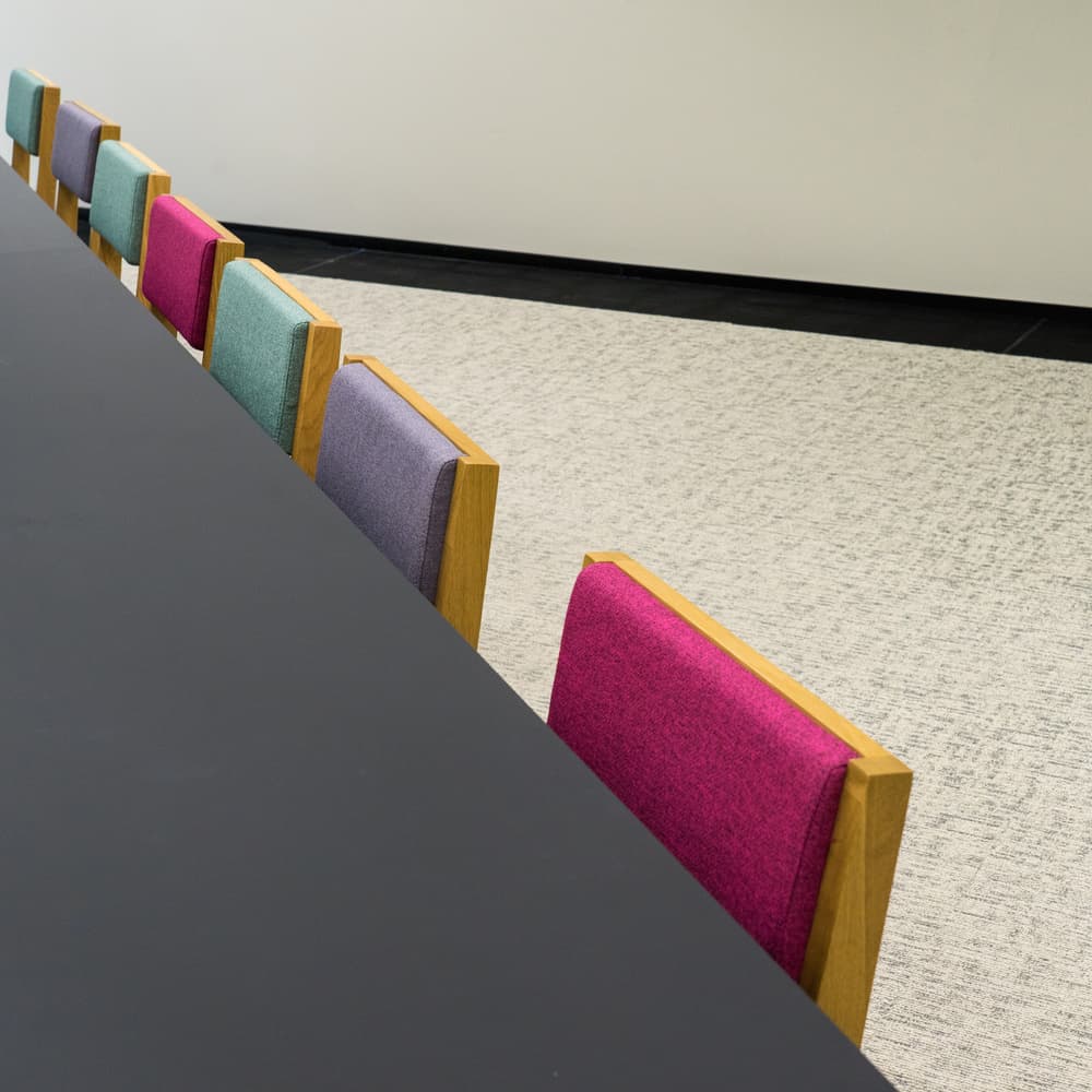 Colorful Modern Seating by Luc Vangindertael (laGrange) — canvas wall art