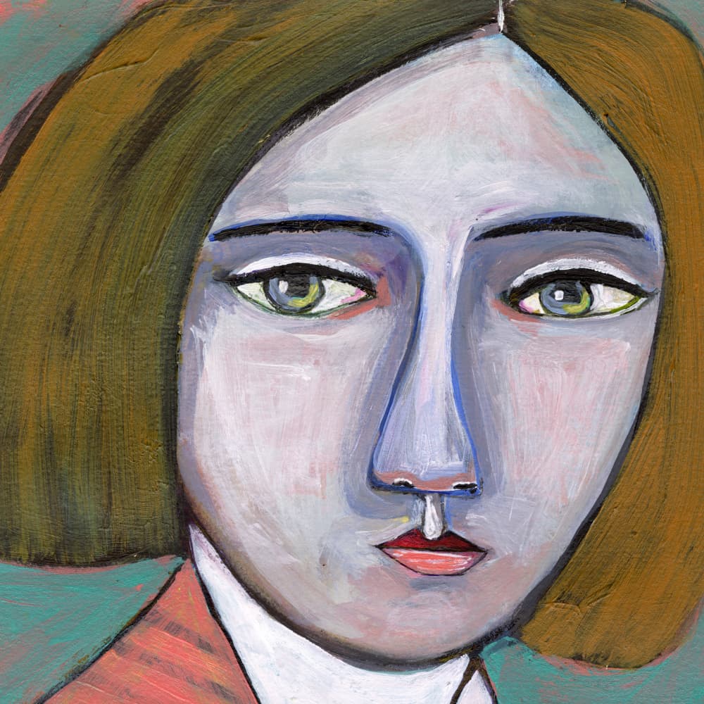 Modern Woman Portrait by Sharyn Bursic — canvas wall art