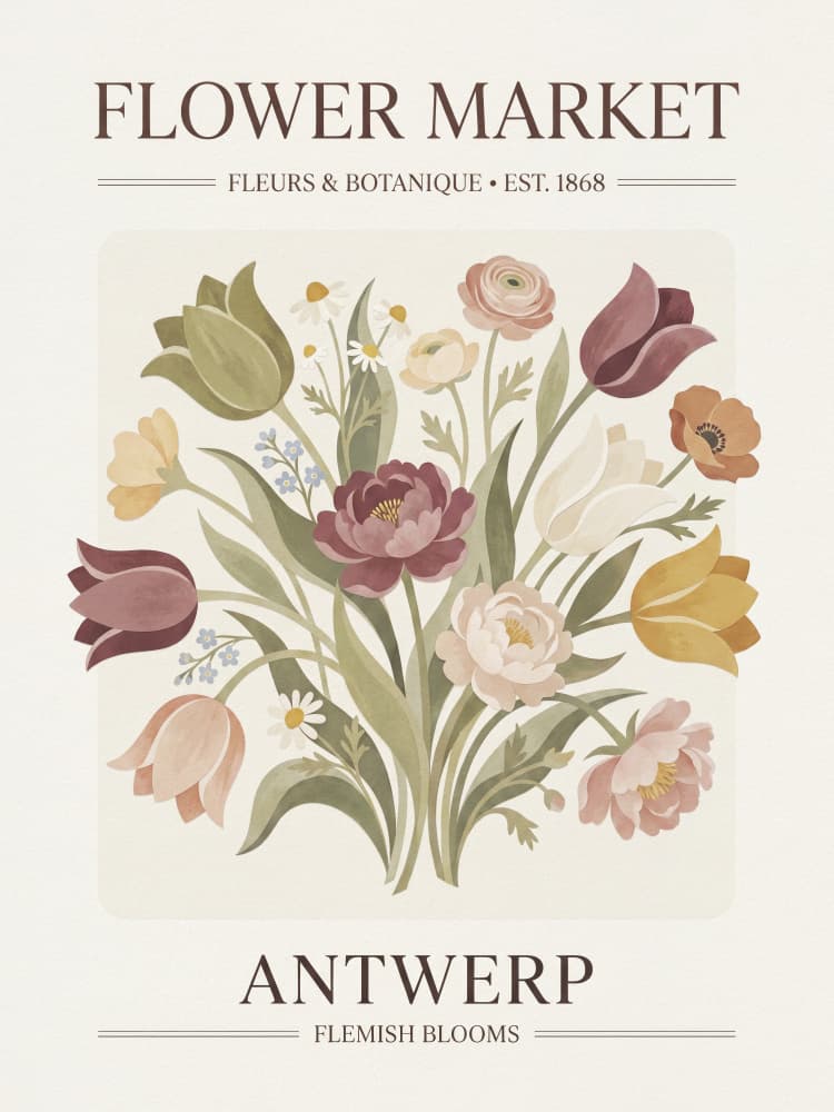 Antwerp Flower Market by Andreas Magnusson — canvas wall art