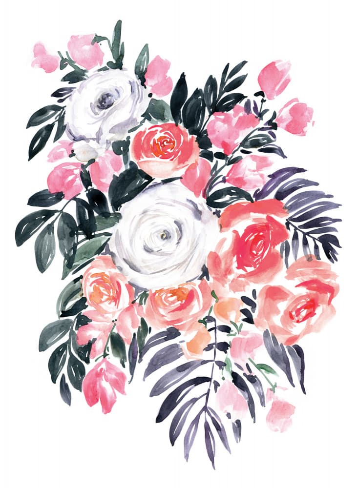 Vibrant Floral Bouquet by Rosana Laiz Blursbyai — canvas wall art
