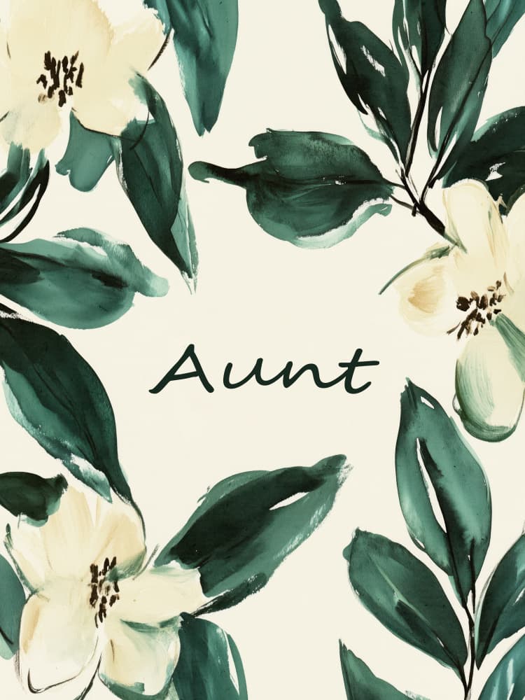Aunt's Floral Embrace by Treechild — canvas wall art