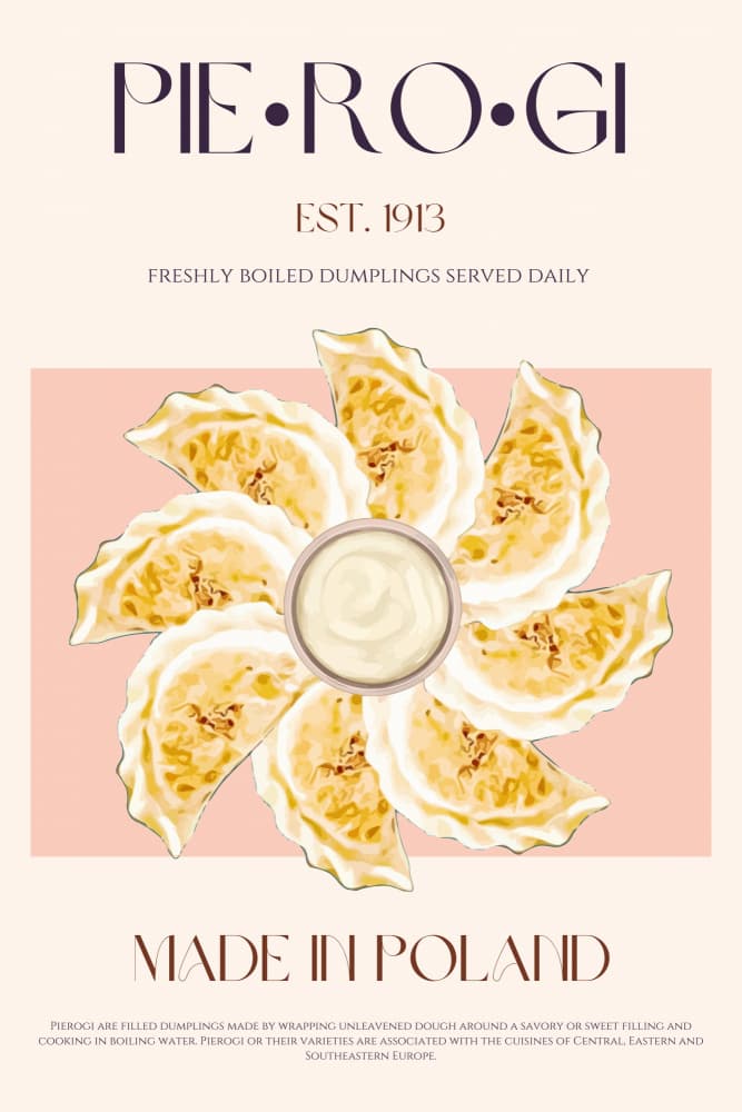 Traditional Polish Pierogi by Nazma Khokhar — canvas wall art