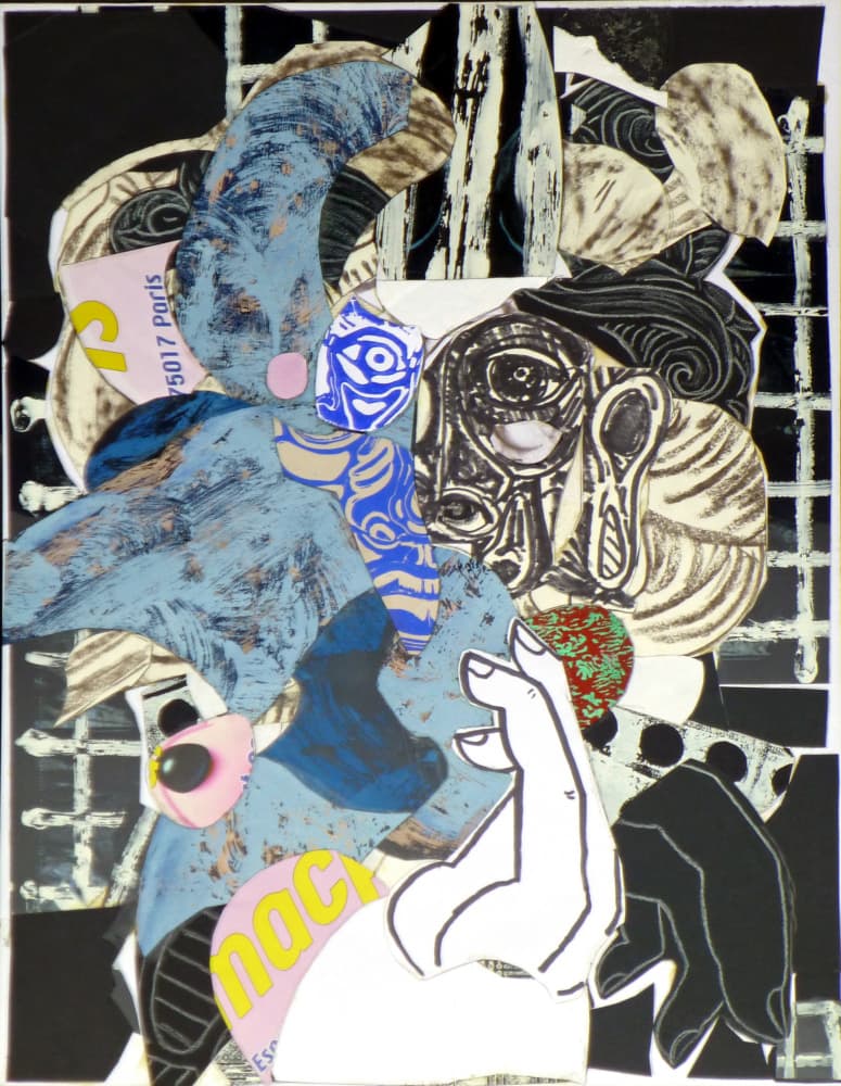 Abstract Face Collage by Pascal Marlin — canvas wall art