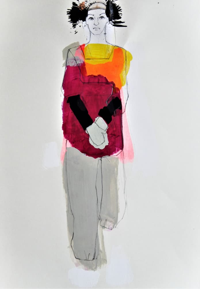 Modern Fashion Portrait by Doris Schmitz — canvas wall art