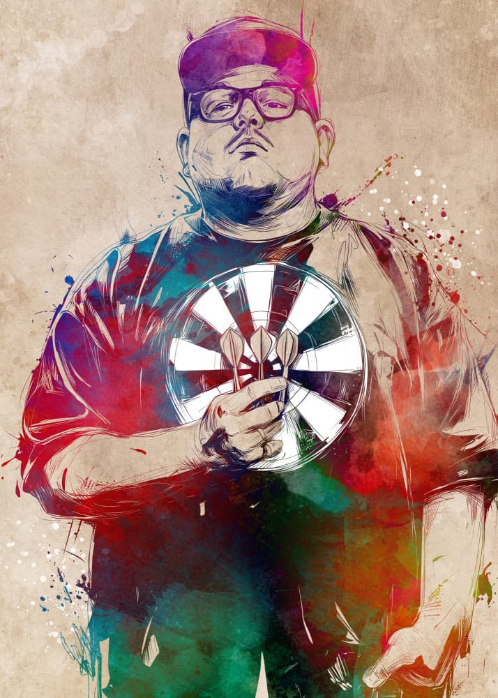 Urban Dart Player by Justyna Jaszke — canvas wall art