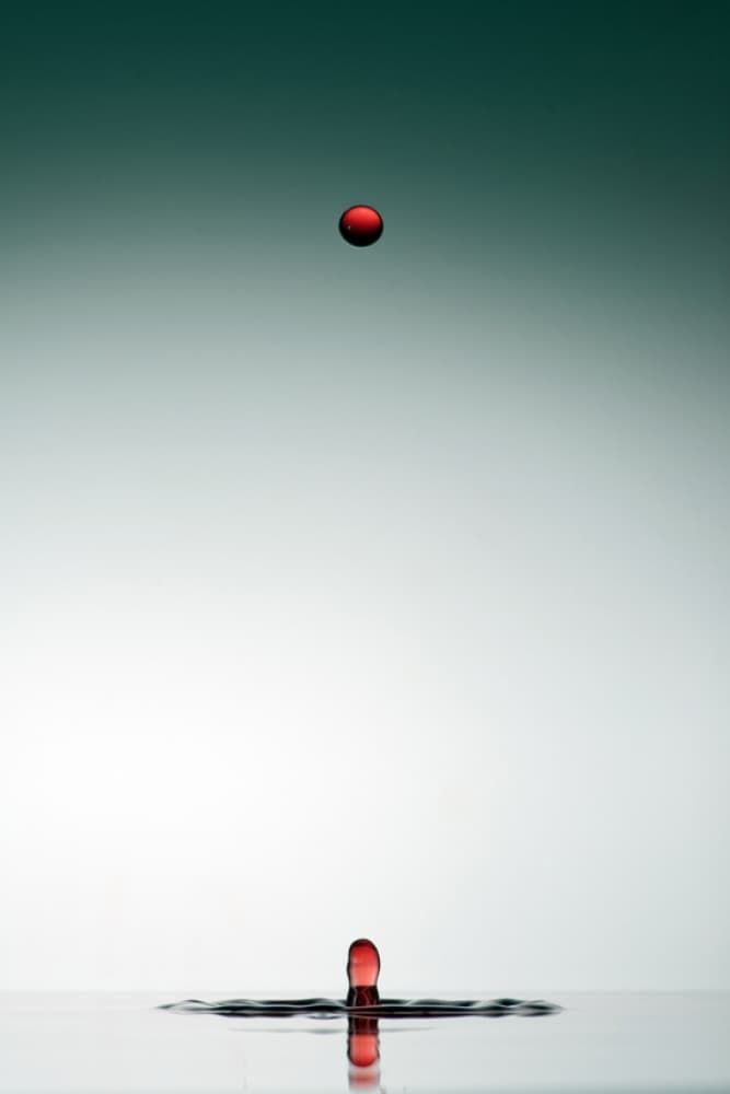 Red Drop Splash by Veli Aydogdu — canvas wall art