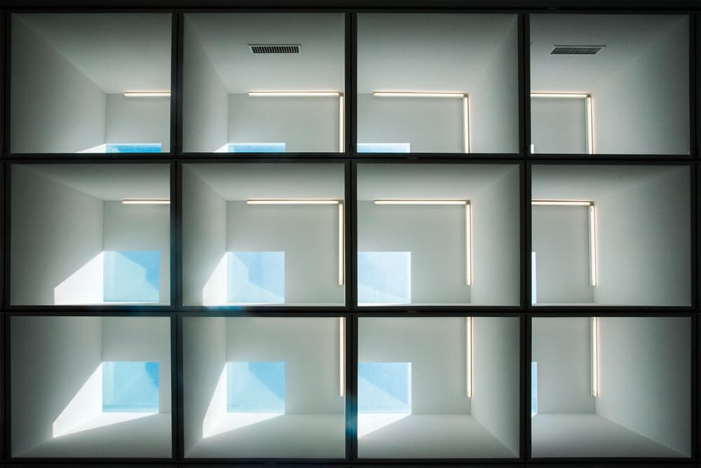 Geometric Light Cubes by Linda Wride — canvas wall art
