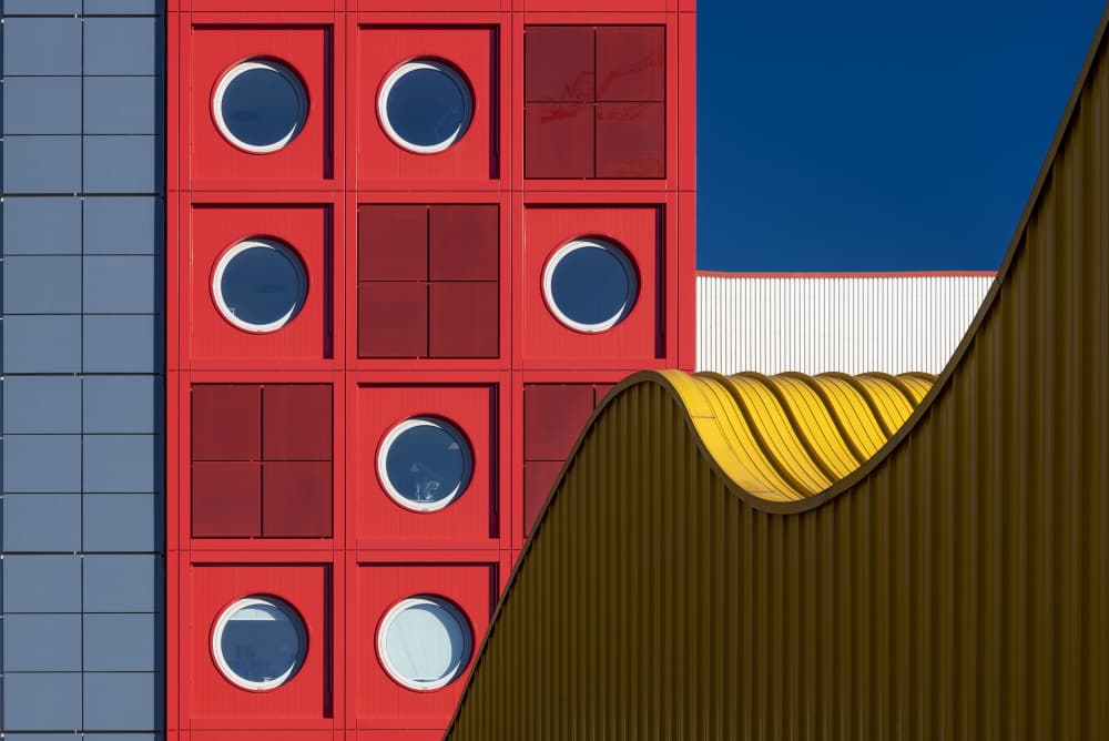 Colorful Abstract Architecture by Georges Forster — canvas wall art