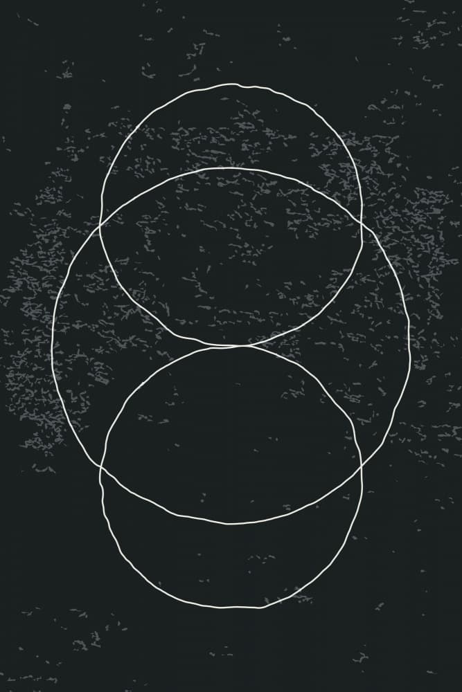 Overlapping Dark Circles by jay stanley — canvas wall art