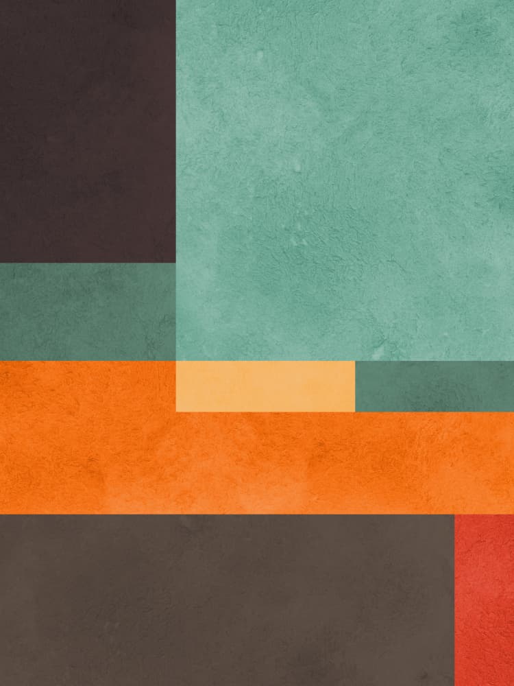 Earthy Color Blocks by Vitor Costa — canvas wall art