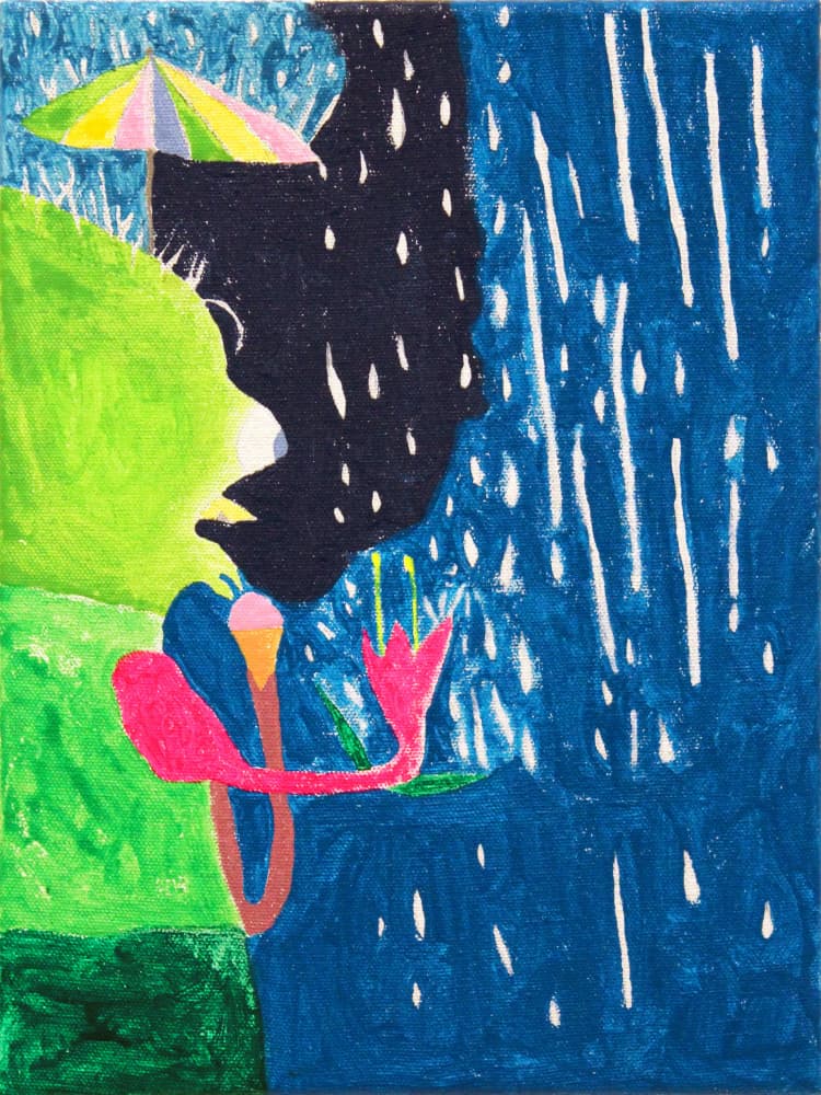 Whimsical Rain Scene by Fedele Frost — canvas wall art