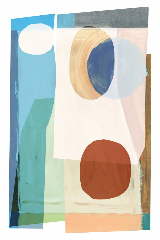 Layered Abstract Shapes by cartissi — canvas wall art