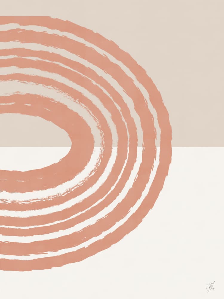 Modern Terracotta Arc by Anne-Marie Volfova — canvas wall art