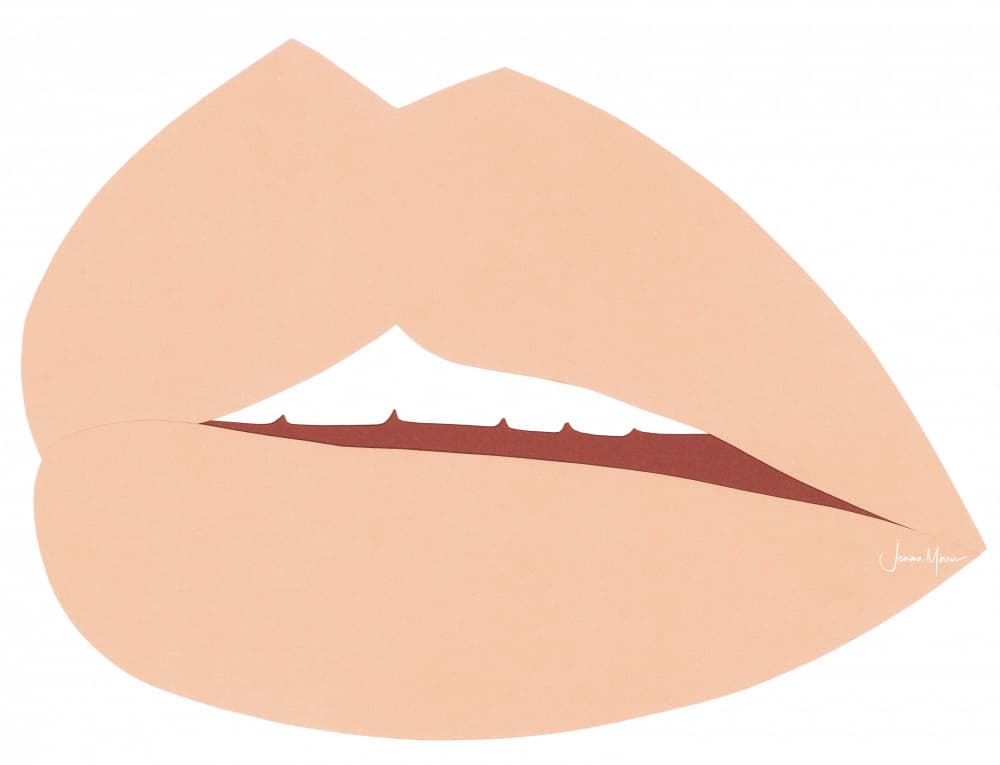 Subtle Peachy Smile by Jemma Morris — canvas wall art