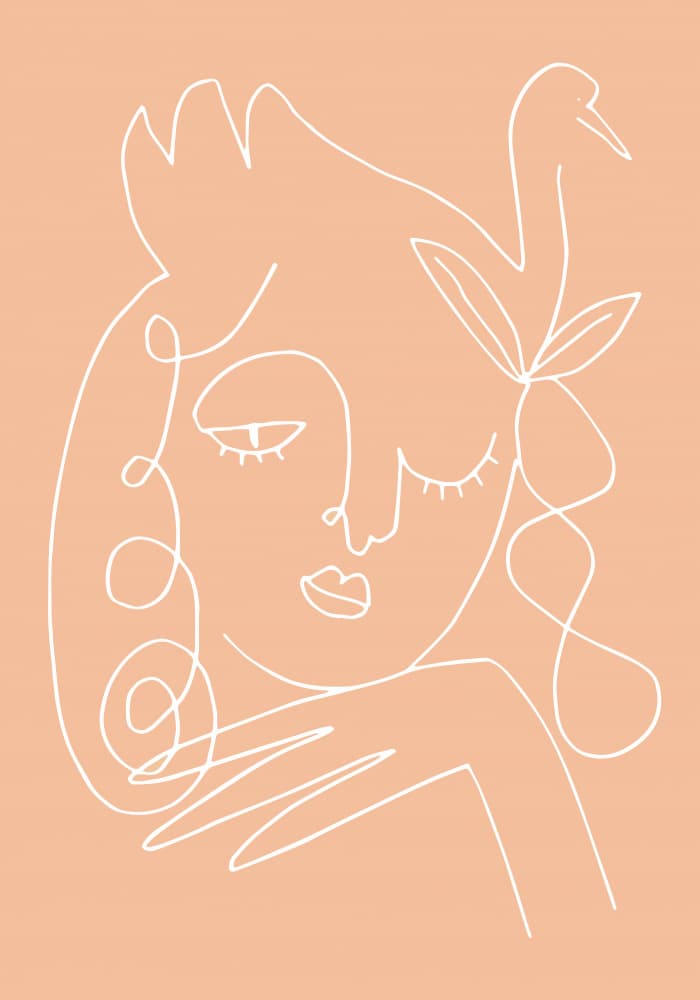 Dreamy Swan Woman by Pictufy Studio II — canvas wall art