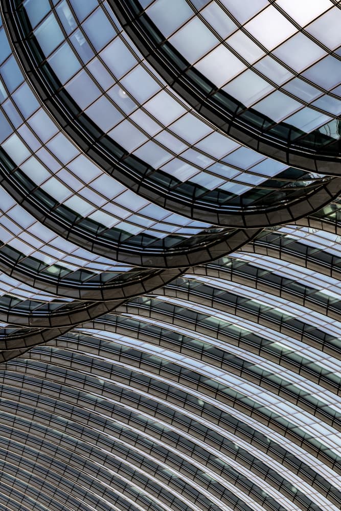 Reflective Architectural Curves by Franco Tessarolo — canvas wall art