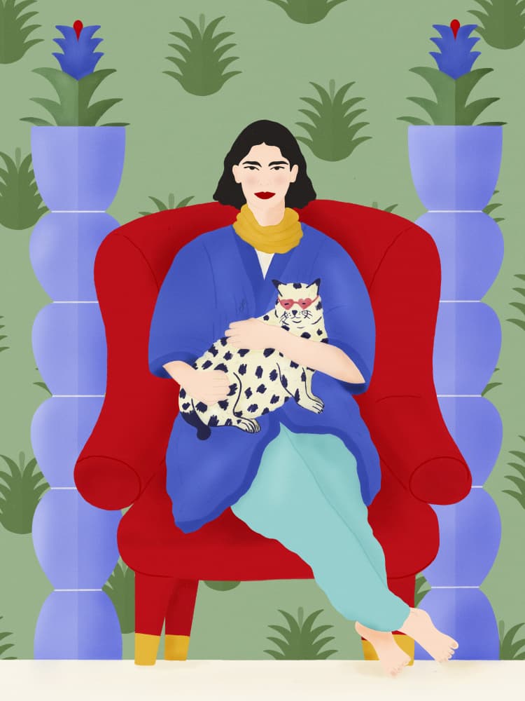Catqueen by Jota de jai — canvas wall art